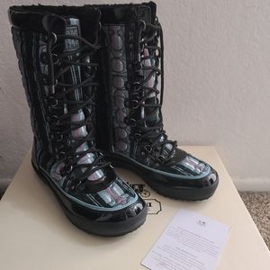 Coach Plaid Boots